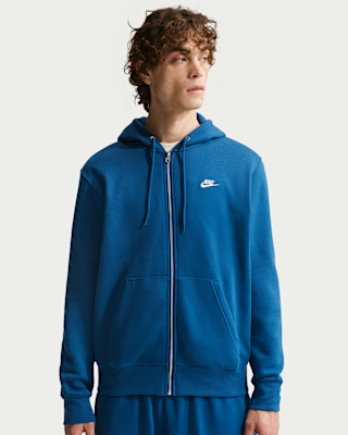 Nike Club Men's Full-Zip Fleece Hoodie. Nike.com